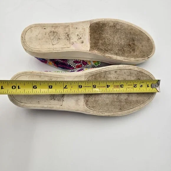 Wanted Womens Colorful Slip-On Sneakers Size 9.5 Multicolor Textile Pre-Owned - Picture 7 of 7